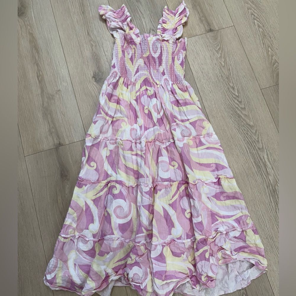 Hill House Pink and Yellow Midi Dress - Picture 7 of 7